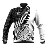Custom New Zealand Silver Fern Rugby Baseball Jacket Aotearoa Maori White Version LT01 Unisex White - Polynesian Pride