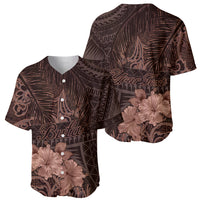 Bula Fiji Masi Baseball Jersey Fijian Tapa Vintage Dark Brown Version LT01 - Polynesian Pride
