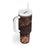 Bula Fiji Masi Tumbler With Handle Fijian Tapa Vintage Dark Brown Version