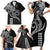 Hawaii Valentine Family Matching Short Sleeve Bodycon Dress and Hawaiian Shirt Kakau Polynesian Heart LT01 - Polynesian Pride