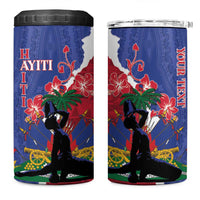 Personalised Haiti Le Marron Inconnu 4 in 1 Can Cooler Tumbler Dashiki Mix Polynesian Pattern LT01 One Size: 16 oz Blue - Polynesian Pride
