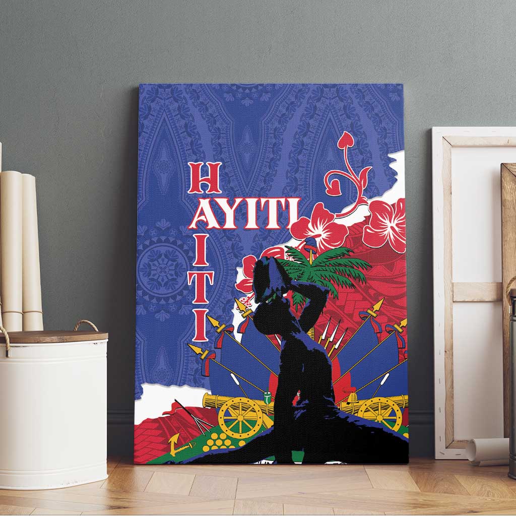 Haiti Le Marron Inconnu Canvas Wall Art Dashiki Mix Polynesian Pattern LT01 - Polynesian Pride