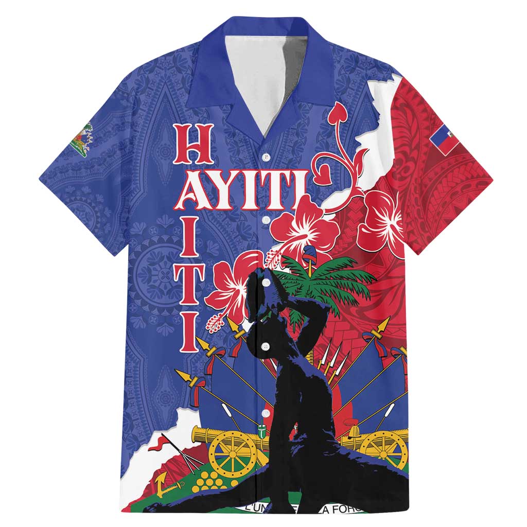 Personalised Haiti Le Marron Inconnu Family Matching Mermaid Dress and Hawaiian Shirt Dashiki Mix Polynesian Pattern