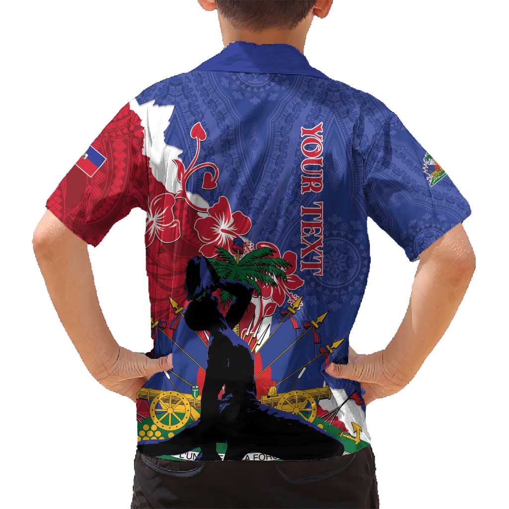 Personalised Haiti Le Marron Inconnu Family Matching Tank Maxi Dress and Hawaiian Shirt Dashiki Mix Polynesian Pattern