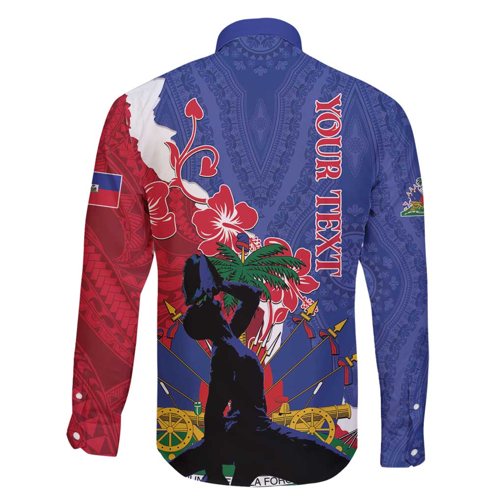 Personalised Haiti Le Marron Inconnu Family Matching Tank Maxi Dress and Hawaiian Shirt Dashiki Mix Polynesian Pattern