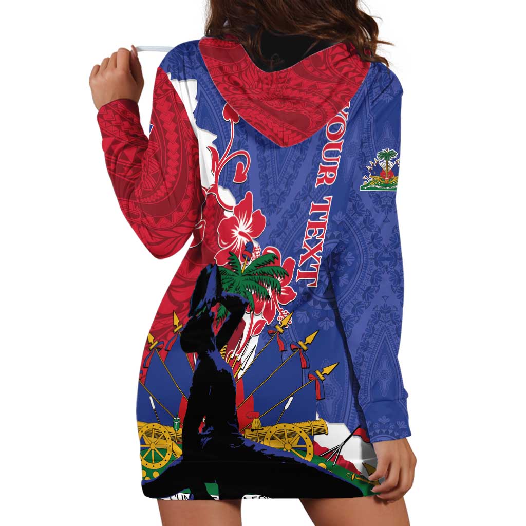 Personalised Haiti Le Marron Inconnu Hoodie Dress Dashiki Mix Polynesian Pattern LT01 - Polynesian Pride