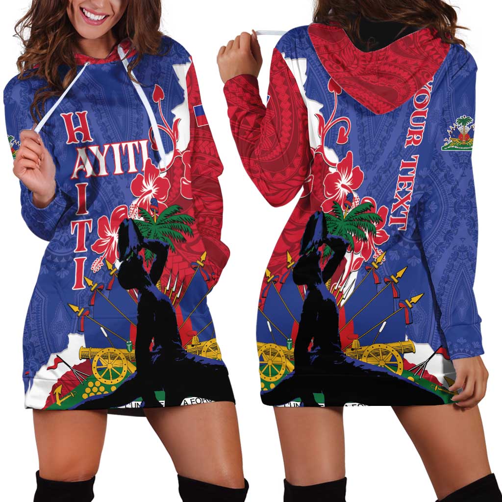 Personalised Haiti Le Marron Inconnu Hoodie Dress Dashiki Mix Polynesian Pattern LT01 - Polynesian Pride
