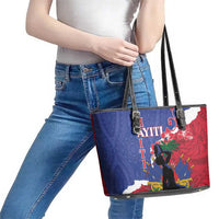 Haiti Le Marron Inconnu Leather Tote Bag Dashiki Mix Polynesian Pattern LT01 - Polynesian Pride