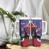 Personalised Haiti Le Marron Inconnu Tumbler With Handle Dashiki Mix Polynesian Pattern LT01 - Polynesian Pride