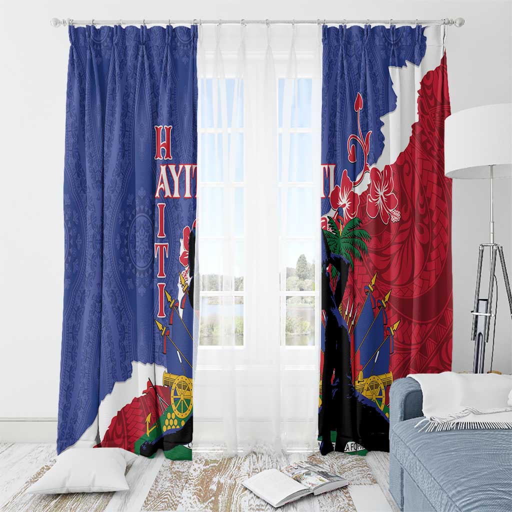 Haiti Le Marron Inconnu Window Curtain Dashiki Mix Polynesian Pattern LT01 - Polynesian Pride