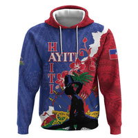 Personalised Haiti Le Marron Inconnu Zip Hoodie Dashiki Mix Polynesian Pattern