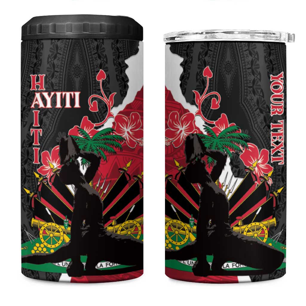Personalised Ayiti Neg Marron 4 in 1 Can Cooler Tumbler Dashiki Mix Polynesian Pattern LT01 One Size: 16 oz Black - Polynesian Pride