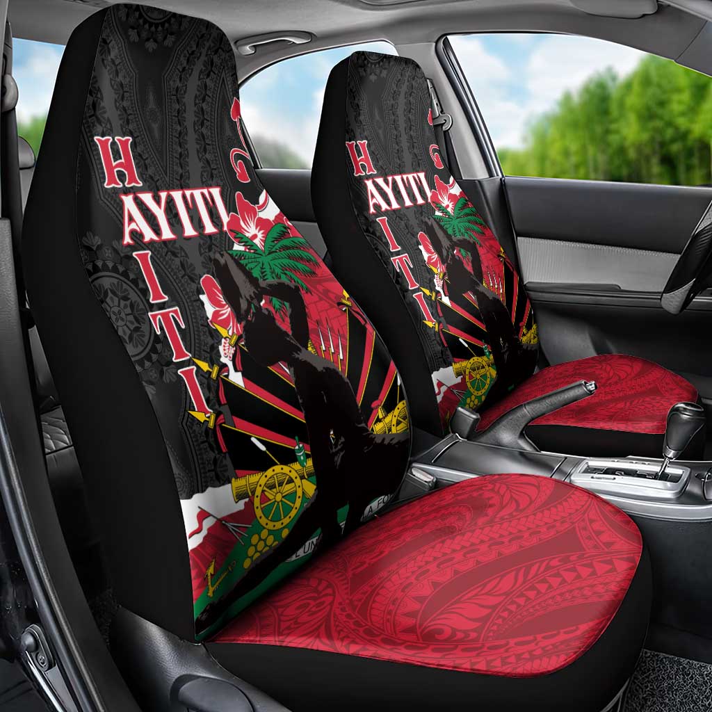 Ayiti Neg Marron Car Seat Cover Dashiki Mix Polynesian Pattern