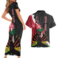 Personalised Ayiti Neg Marron Couples Matching Short Sleeve Bodycon Dress and Hawaiian Shirt Dashiki Mix Polynesian Pattern LT01 - Polynesian Pride