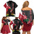 Personalised Ayiti Neg Marron Family Matching Off Shoulder Short Dress and Hawaiian Shirt Dashiki Mix Polynesian Pattern