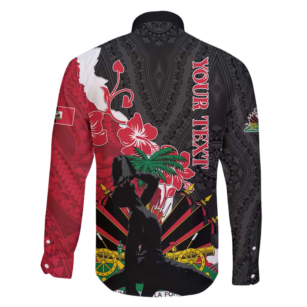 Personalised Ayiti Neg Marron Family Matching Tank Maxi Dress and Hawaiian Shirt Dashiki Mix Polynesian Pattern