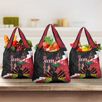 Ayiti Neg Marron Grocery Bag Dashiki Mix Polynesian Pattern LT01 3-pack One Size Black - Polynesian Pride