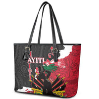 Ayiti Neg Marron Leather Tote Bag Dashiki Mix Polynesian Pattern LT01 - Polynesian Pride