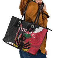 Ayiti Neg Marron Leather Tote Bag Dashiki Mix Polynesian Pattern LT01 - Polynesian Pride