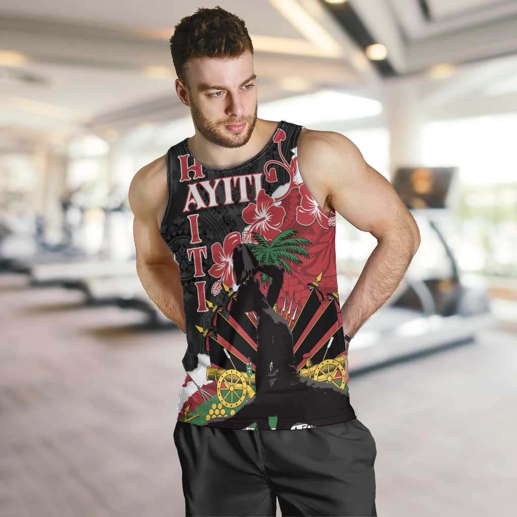 Personalised Ayiti Neg Marron Men Tank Top Dashiki Mix Polynesian Pattern LT01 Black - Polynesian Pride