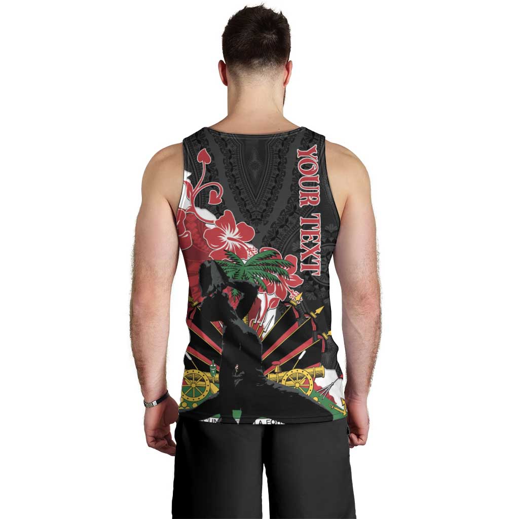 Personalised Ayiti Neg Marron Men Tank Top Dashiki Mix Polynesian Pattern LT01 - Polynesian Pride