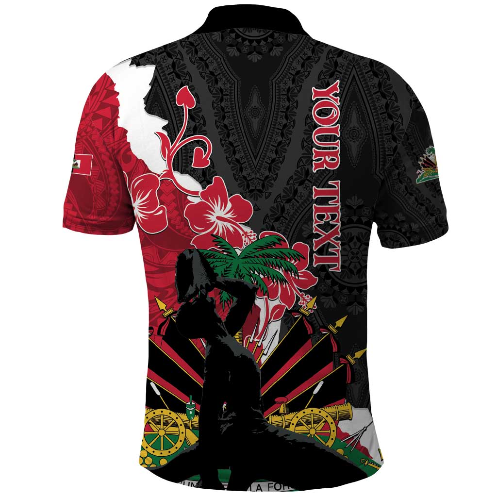 Personalised Ayiti Neg Marron Polo Shirt Dashiki Mix Polynesian Pattern