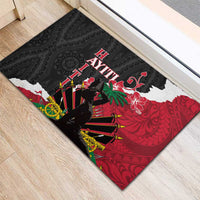 Ayiti Neg Marron Rubber Doormat Dashiki Mix Polynesian Pattern LT01 - Polynesian Pride