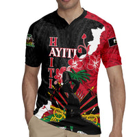 Personalised Ayiti Neg Marron Rugby Jersey Dashiki Mix Polynesian Pattern