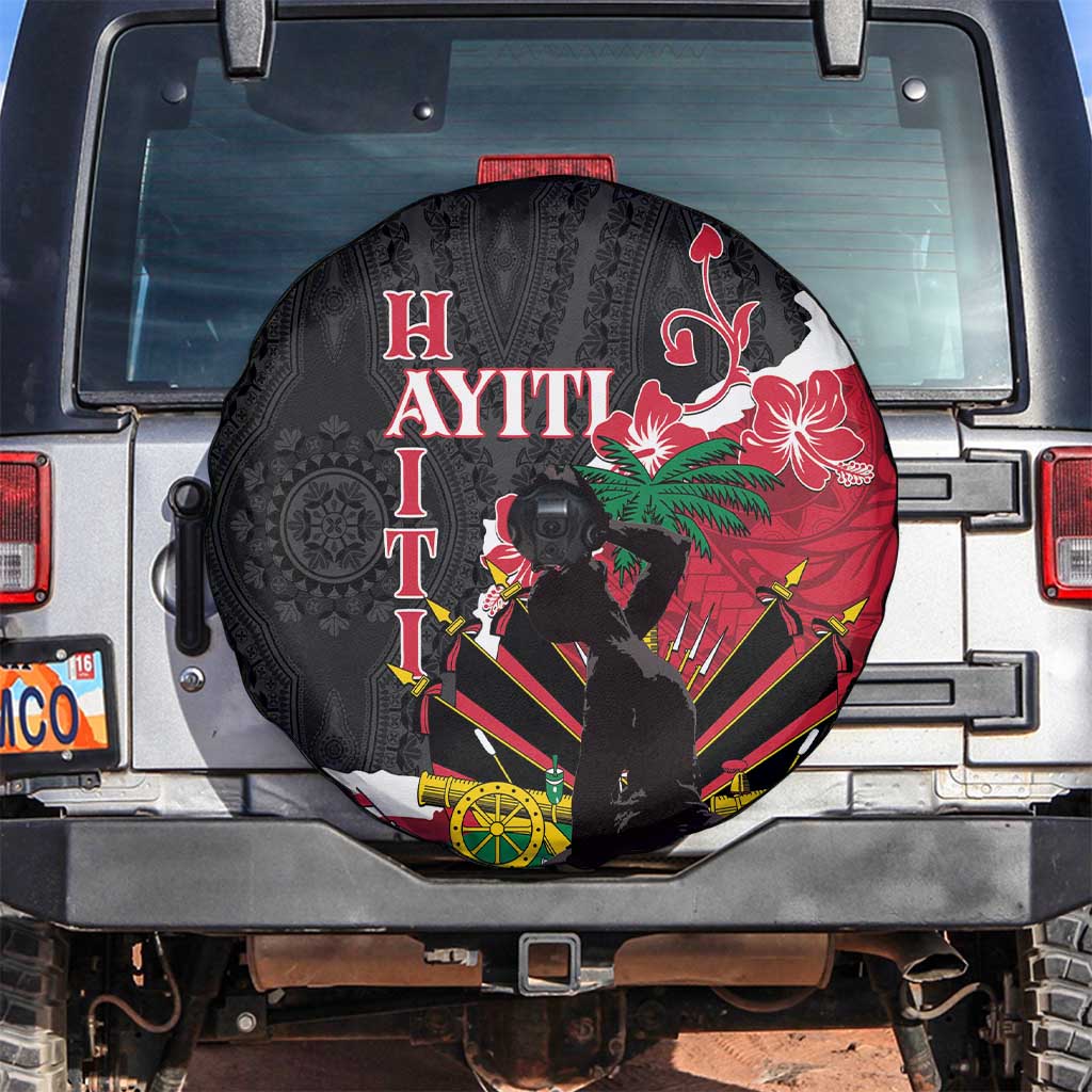 Ayiti Neg Marron Spare Tire Cover Dashiki Mix Polynesian Pattern LT01 Black - Polynesian Pride