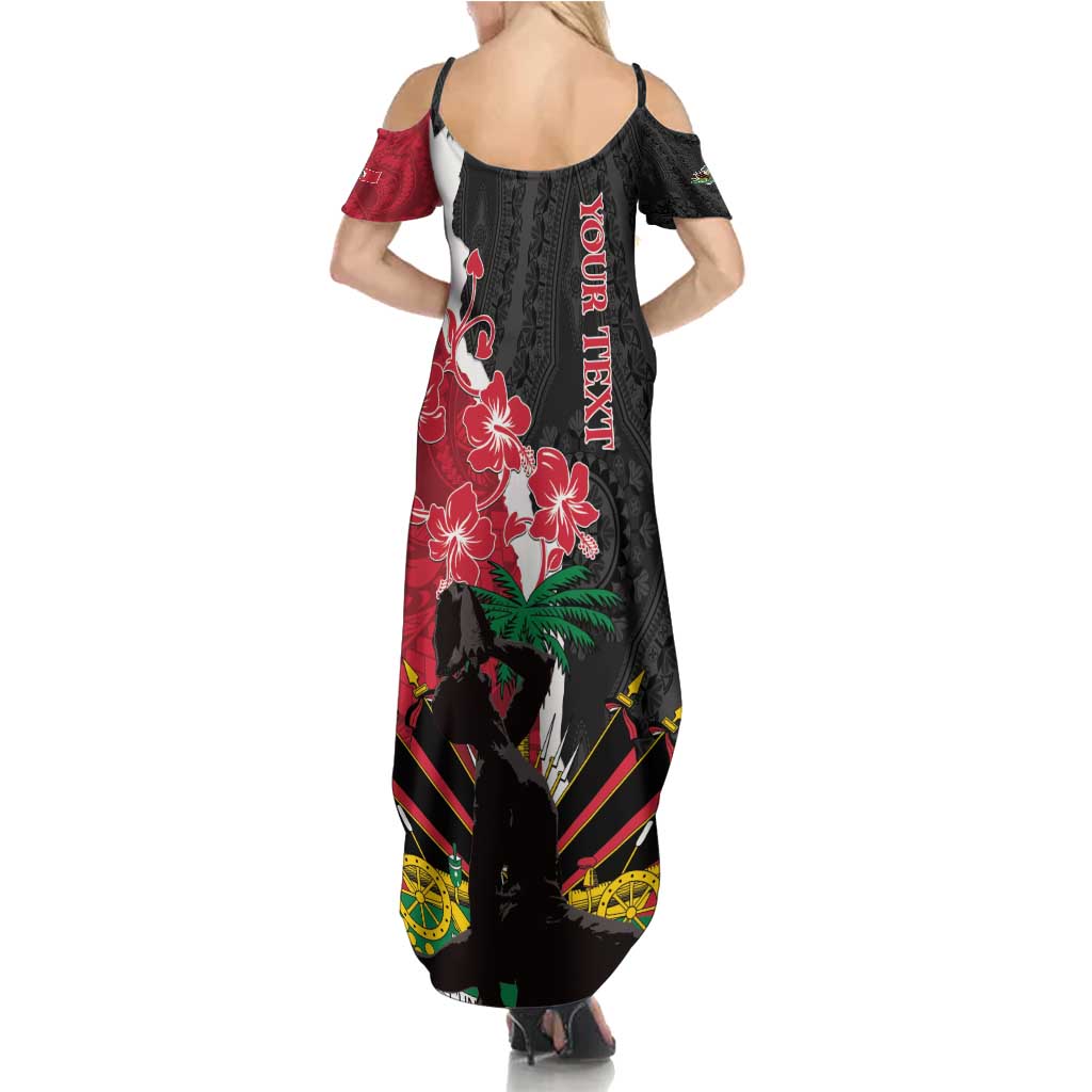 Personalised Ayiti Neg Marron Summer Maxi Dress Dashiki Mix Polynesian Pattern LT01 - Polynesian Pride