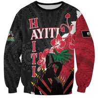 Personalised Ayiti Neg Marron Sweatshirt Dashiki Mix Polynesian Pattern LT01 Unisex Black - Polynesian Pride