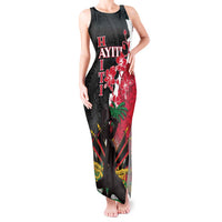 Personalised Ayiti Neg Marron Tank Maxi Dress Dashiki Mix Polynesian Pattern LT01 Women Black - Polynesian Pride