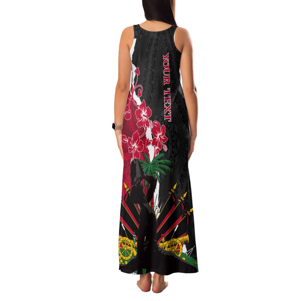 Personalised Ayiti Neg Marron Tank Maxi Dress Dashiki Mix Polynesian Pattern LT01 - Polynesian Pride