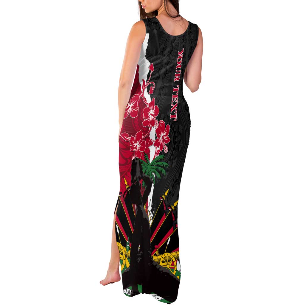 Personalised Ayiti Neg Marron Tank Maxi Dress Dashiki Mix Polynesian Pattern LT01 - Polynesian Pride