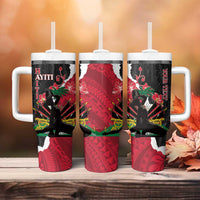Personalised Ayiti Neg Marron Tumbler With Handle Dashiki Mix Polynesian Pattern LT01 - Polynesian Pride