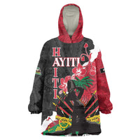 Personalised Ayiti Neg Marron Wearable Blanket Hoodie Dashiki Mix Polynesian Pattern LT01 One Size Black - Polynesian Pride