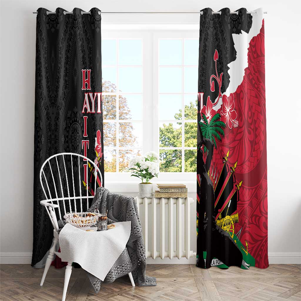 Ayiti Neg Marron Window Curtain Dashiki Mix Polynesian Pattern LT01 - Polynesian Pride