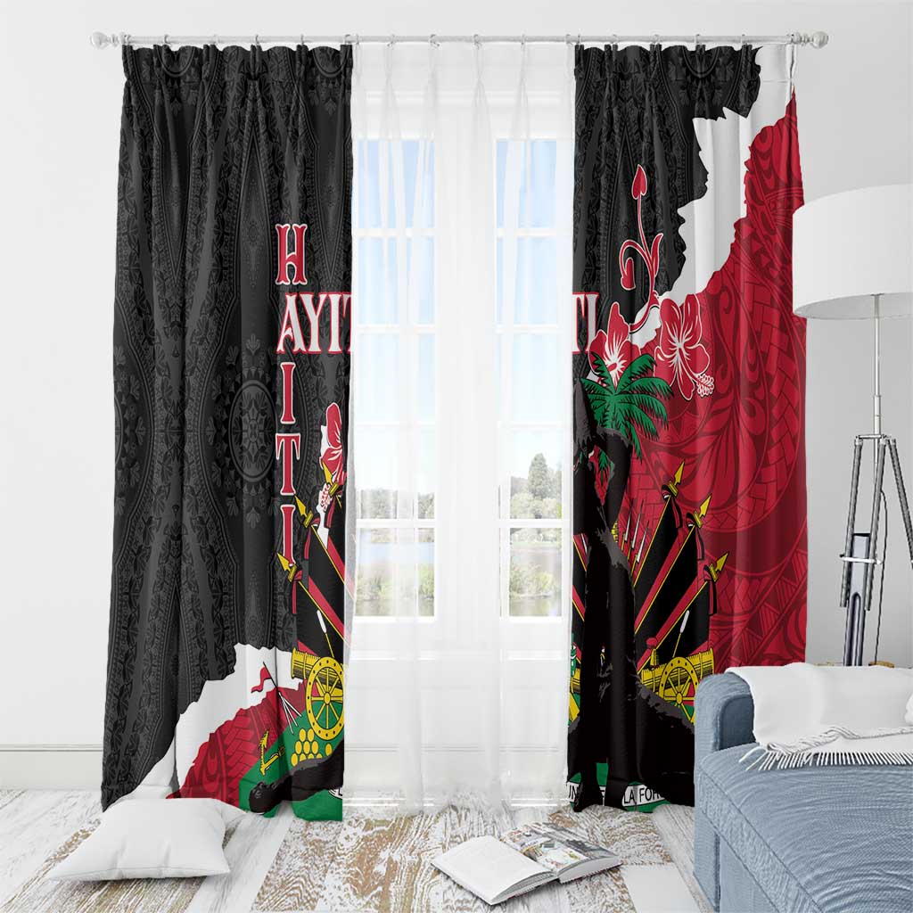 Ayiti Neg Marron Window Curtain Dashiki Mix Polynesian Pattern LT01 - Polynesian Pride