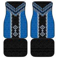 Blue Niho Taniwha Mix Poutama Car Mats Unique Taniko Aotearoa LT01 - Polynesian Pride