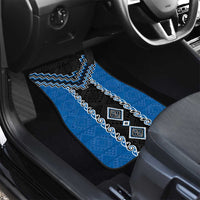 Blue Niho Taniwha Mix Poutama Car Mats Unique Taniko Aotearoa LT01 - Polynesian Pride