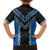 Blue Niho Taniwha Mix Poutama Family Matching Long Sleeve Bodycon Dress and Hawaiian Shirt Unique Taniko Aotearoa