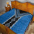 Blue Niho Taniwha Mix Poutama Quilt Unique Taniko Aotearoa