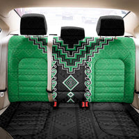 Green Niho Taniwha Mix Poutama Back Car Seat Cover Unique Taniko Aotearoa