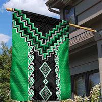 Green Niho Taniwha Mix Poutama Garden Flag Unique Taniko Aotearoa LT01 - Polynesian Pride