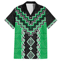 Green Niho Taniwha Mix Poutama Hawaiian Shirt Unique Taniko Aotearoa LT01 Green - Polynesian Pride