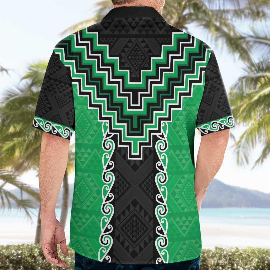 Green Niho Taniwha Mix Poutama Hawaiian Shirt Unique Taniko Aotearoa LT01 - Polynesian Pride
