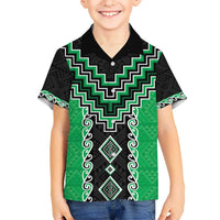 Green Niho Taniwha Mix Poutama Hawaiian Shirt Unique Taniko Aotearoa LT01 - Polynesian Pride