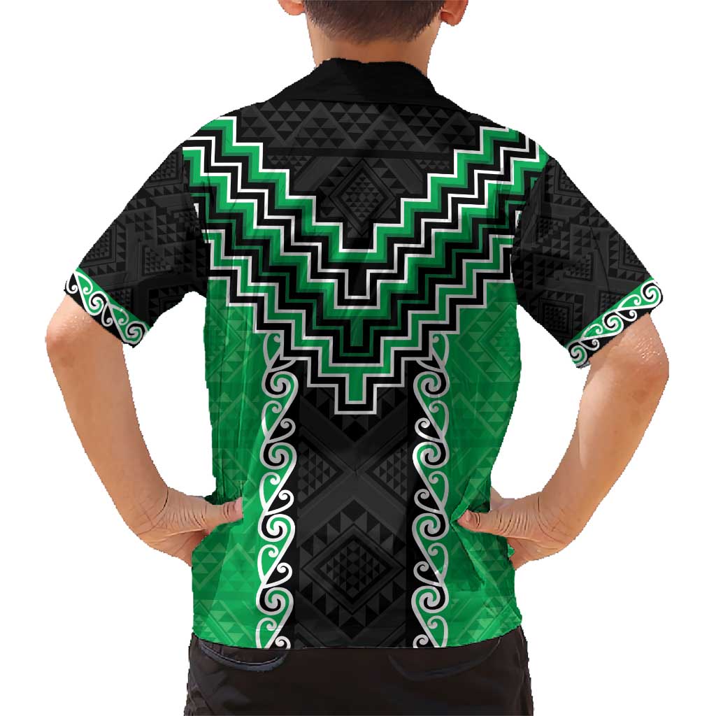 Green Niho Taniwha Mix Poutama Hawaiian Shirt Unique Taniko Aotearoa LT01 - Polynesian Pride