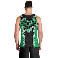 Green Niho Taniwha Mix Poutama Men Tank Top Unique Taniko Aotearoa LT01 - Polynesian Pride