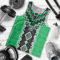 Green Niho Taniwha Mix Poutama Men Tank Top Unique Taniko Aotearoa LT01 - Polynesian Pride